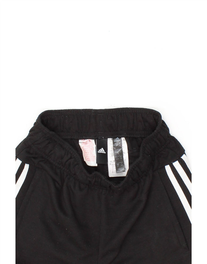 ADIDAS Girls Tracksuit Trousers 9-10 Years Black Polyester Vintage Adidas and Second-Hand Adidas from Messina Hembry 