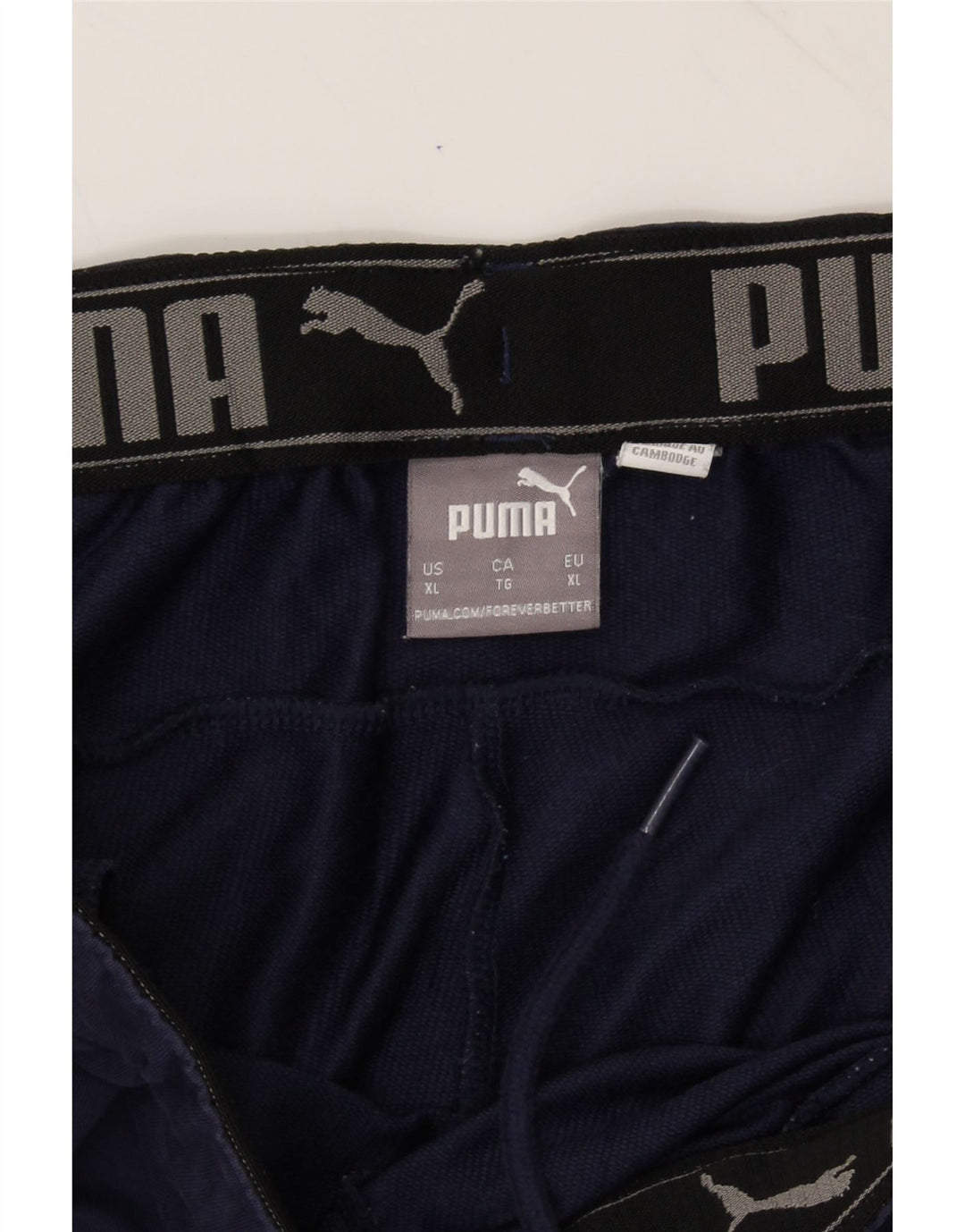 PUMA Mens Tracksuit Trousers XL Navy Blue Colourblock Vintage Puma and Second-Hand Puma from Messina Hembry 