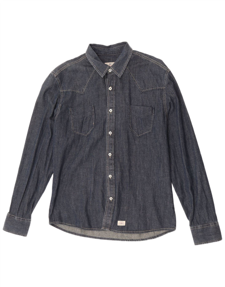 Camicia di jeans da uomo Energie XL in cotone blu