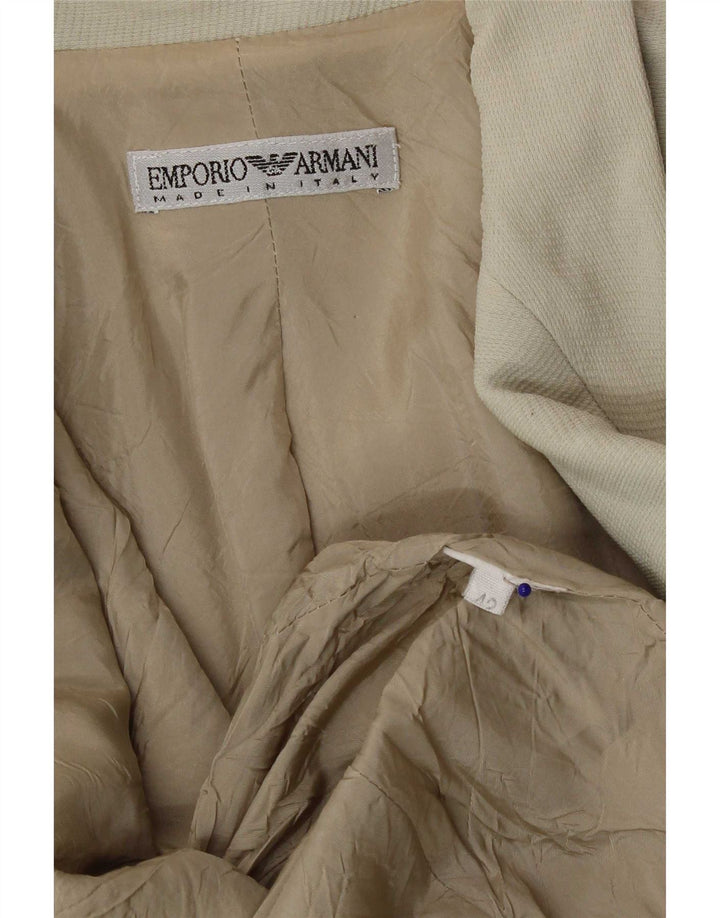Emporio Armani Damen 1-Knopf-Blazerjacke IT 42 Mittelgrün