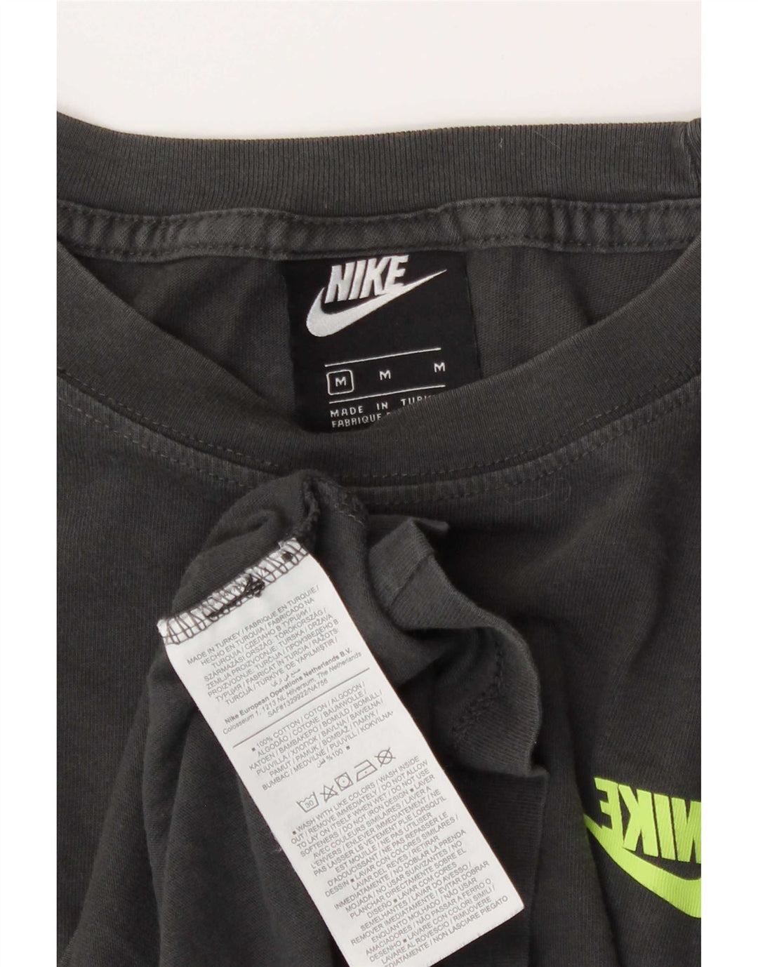Nike T-Shirt Graphique Homme Gris Moyen Coton