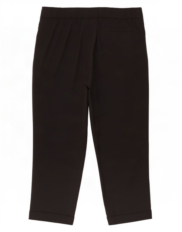 Pantaloni a vita alta da donna Marks & Spencer UK 18 XL W40 L28 Poliestere nero