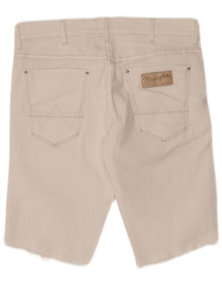 Wrangler Mens Vegas Denim Shorts W31 Medium White Cotton