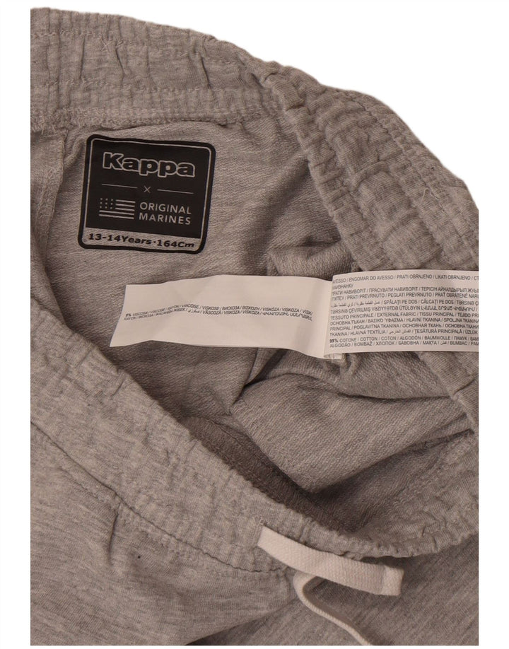 Kappa Boys Sport Shorts 13-14 Years Grey Cotton