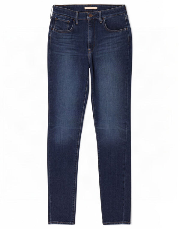 Levi's Damen 721 High Rise Skinny Jeans W29 L30 Marineblau Baumwolle