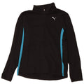 Maglia da tuta pullover da donna con zip e collo Puma UK 14 Medium Black Colourblock