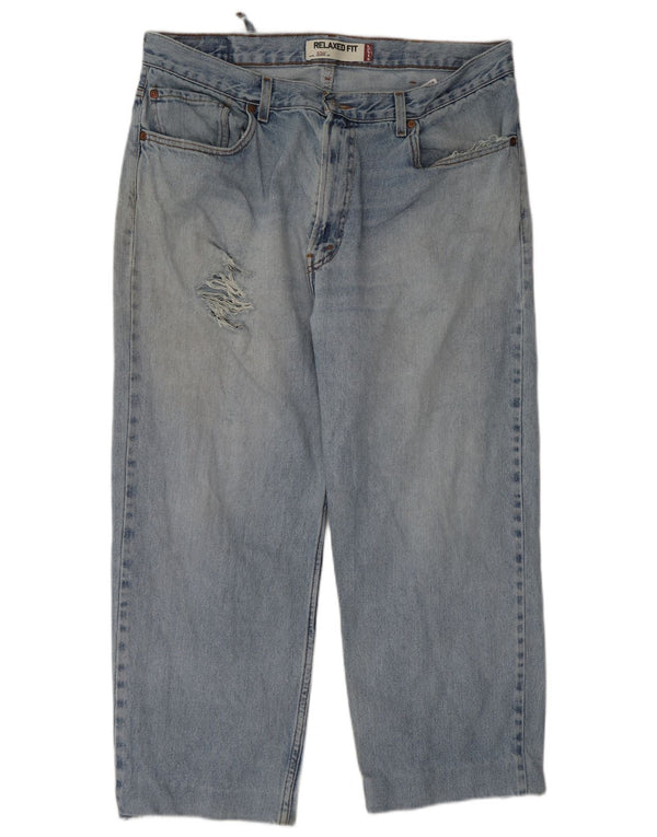 Levi's Jean Court 550 Homme Coupe Relaxed Délavé W38 L26 Bleu Coton