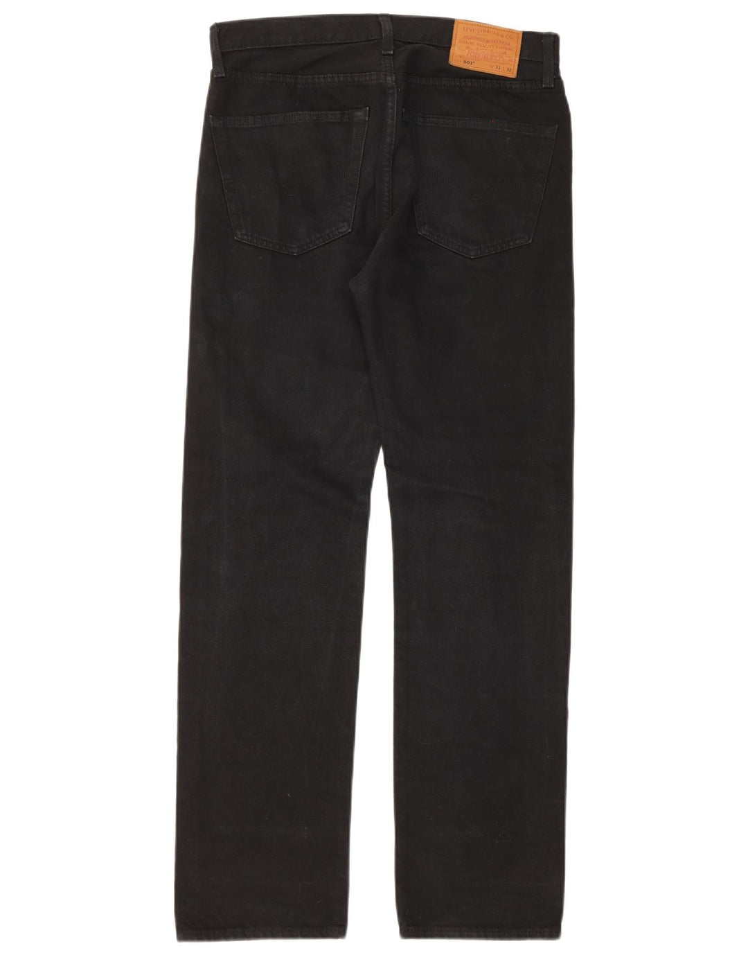 Levi's Mens 501 Straight Jeans W31 L32 Black Cotton