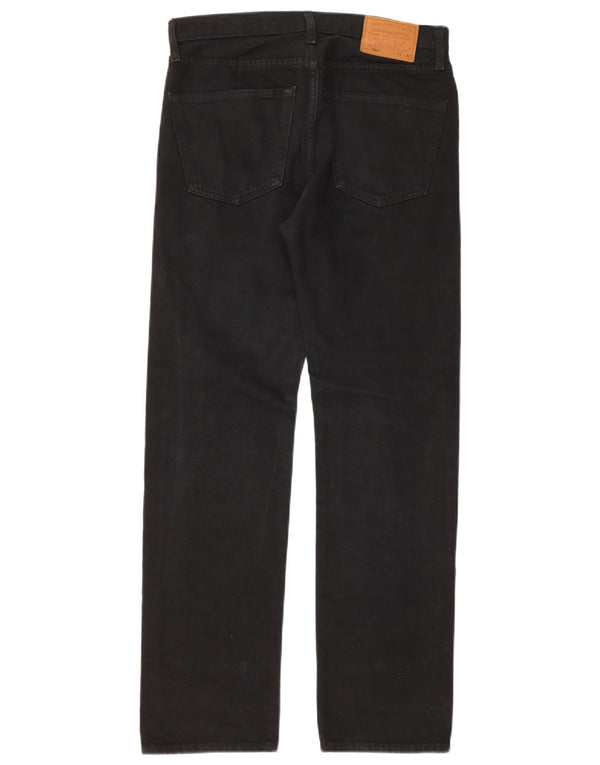 Levi's Mens 501 Straight Jeans W31 L32 Black Cotton