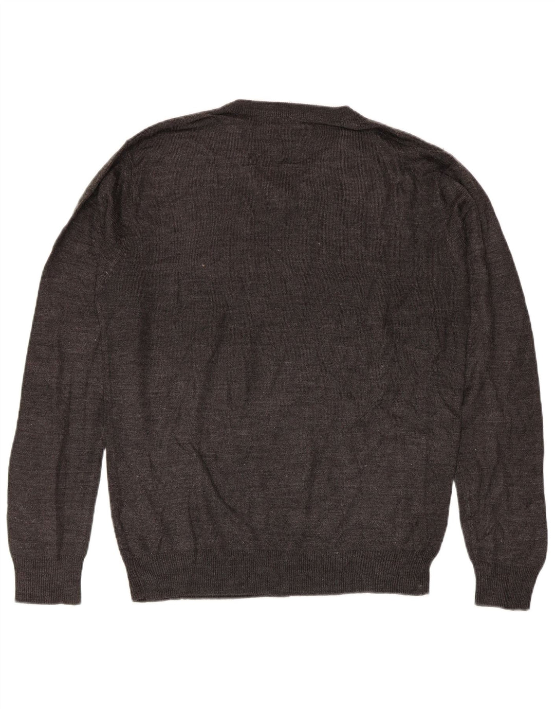 PIERRE CARDIN Mens V-Neck Jumper Sweater Medium Grey Acrylic