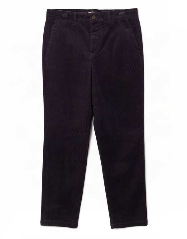 Zara Mens Crop Tapered Corduroy Trousers EU 38 Small W30 L25 Navy Blue