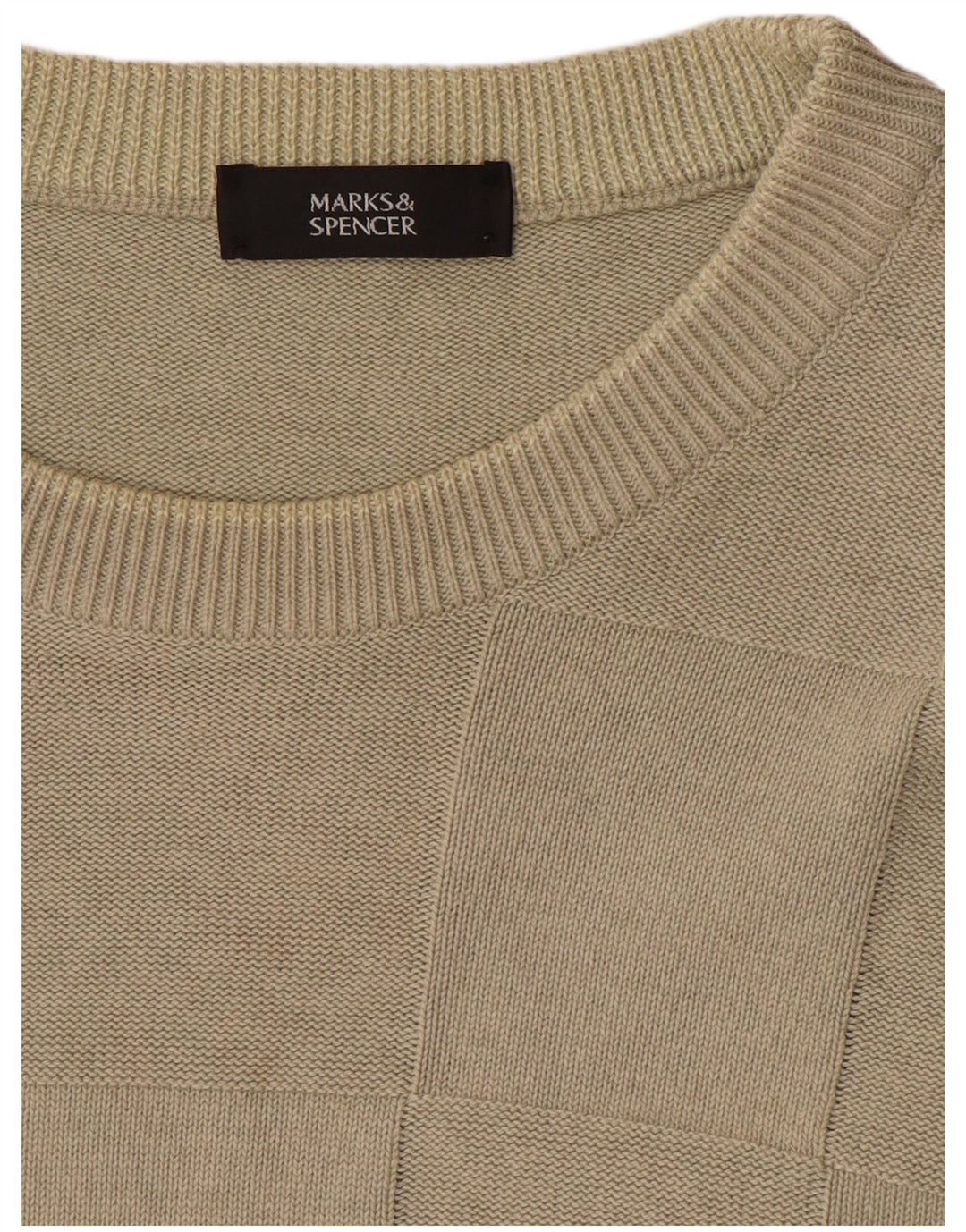 Marks & Spencer Herre sweater med rund hals, stor beige
