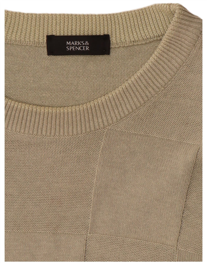 Marks & Spencer Herre sweater med rund hals, stor beige