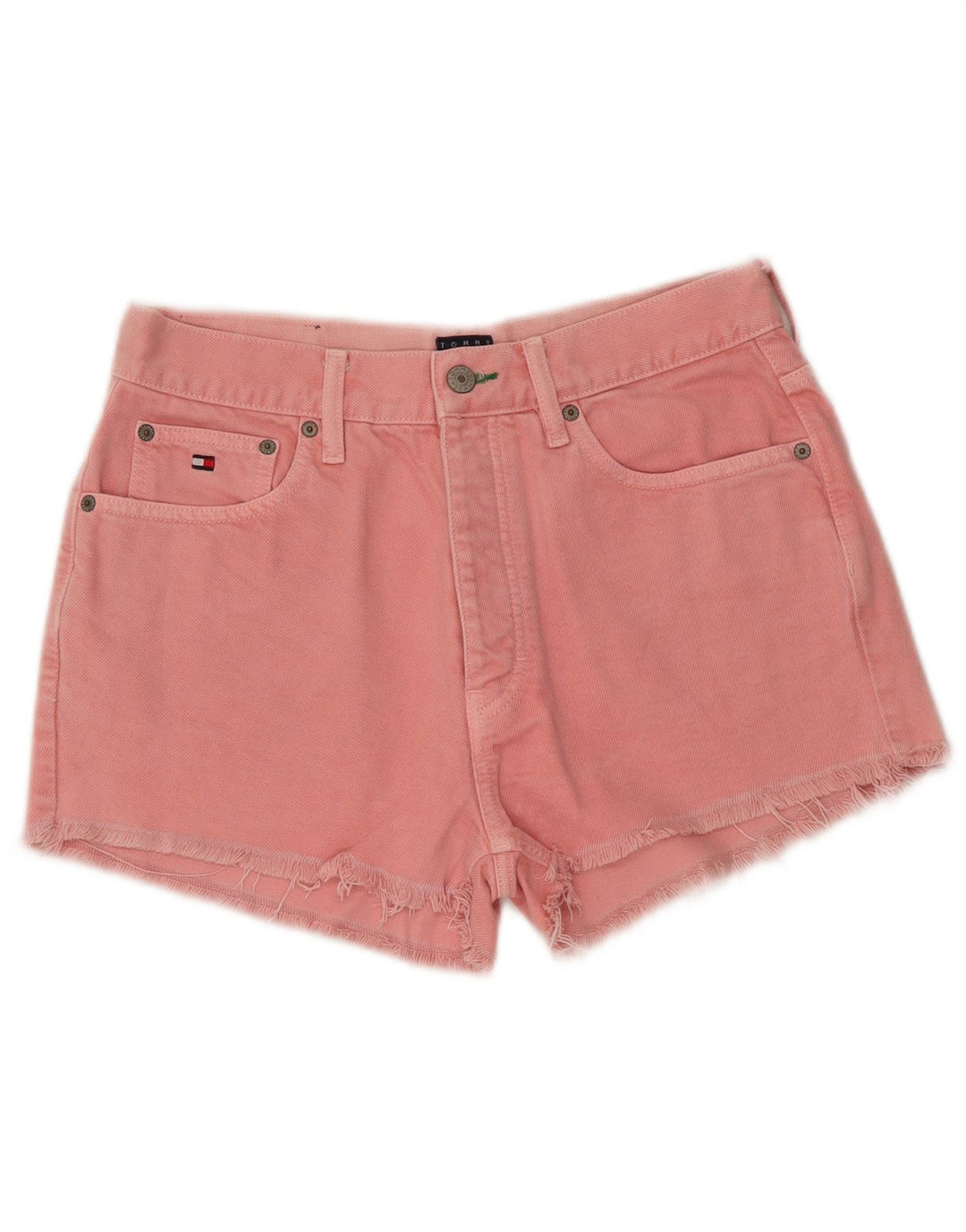 Pantaloncini di jeans da donna Tommy Hilfiger W28 rosa medio