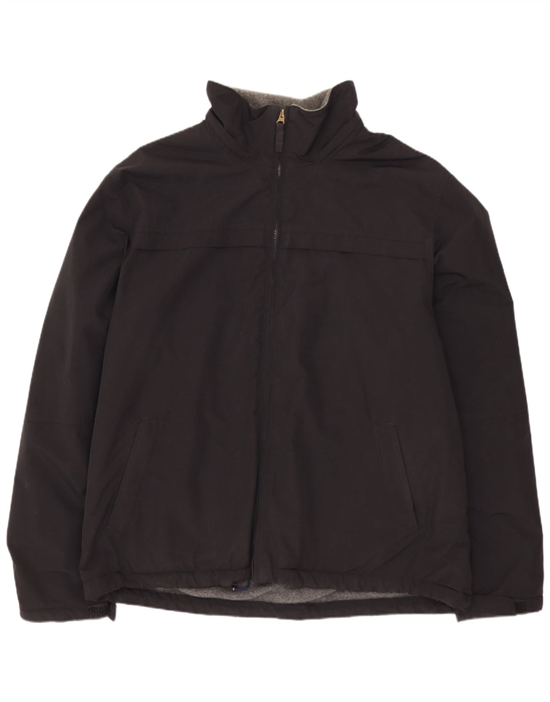 LANDS END Mens Liner Windbreaker Jacket UK 40 Large Black Nylon