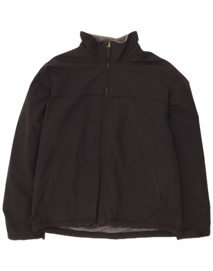 LANDS END Mens Liner Windbreaker Jacket UK 40 Large Black Nylon