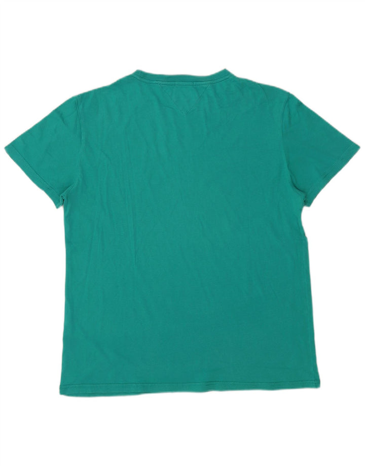Tommy Hilfiger Mens Regular Fit Graphic T-Shirt Top Large Turquoise
