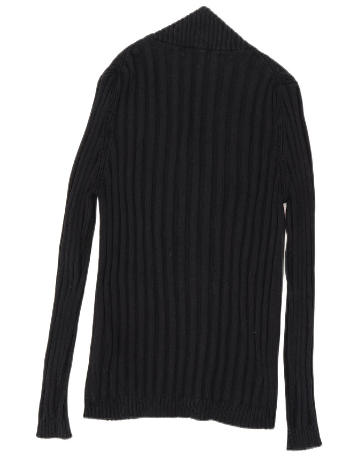 Zara Mens Cardigan Sweater XL Navy Blue Cotton