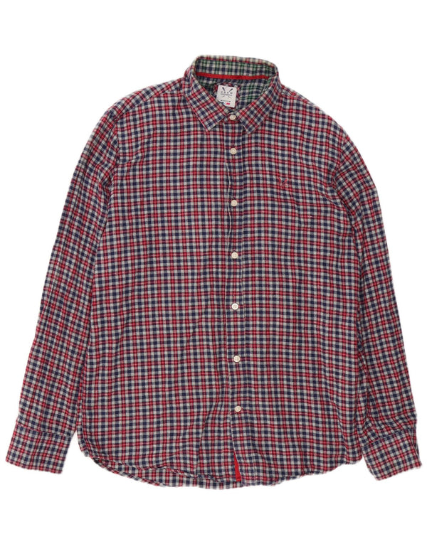 Crew Clothing Camisa de franela de corte clásico para hombre Algodón a cuadros gris medio