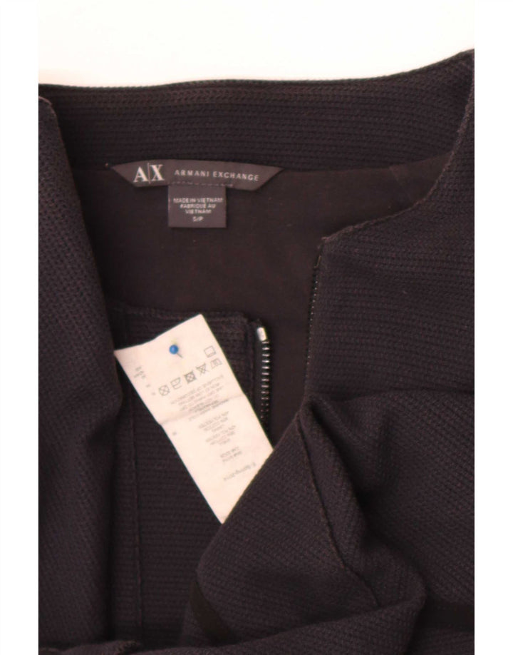 Giacca bomber corta da donna Armani Exchange UK 10 piccola in cotone nero