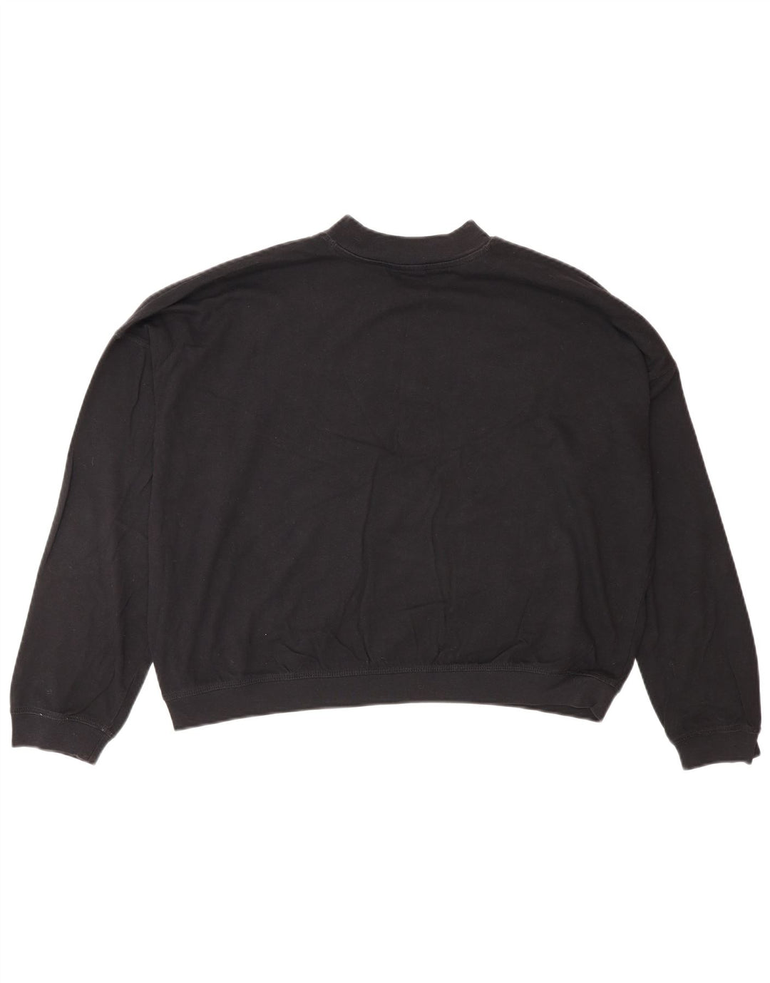 Champion Womens Graphic Oversized Sweatshirt Jumper UK 6 XS Black