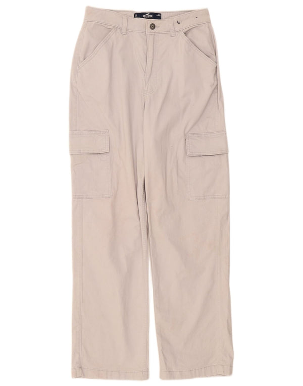 Hollister Dame Far Højtaljede Cargo Bukser US 2 XS W26 L28 Grå