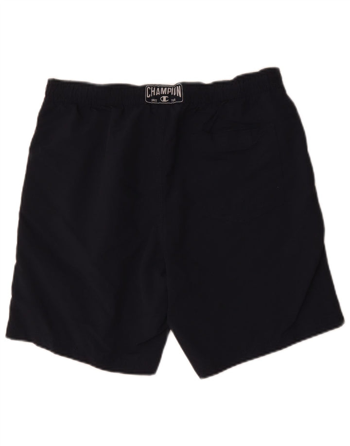 Champion Mens Graphic Swimming Shorts Medium  Navy Blue Polyester