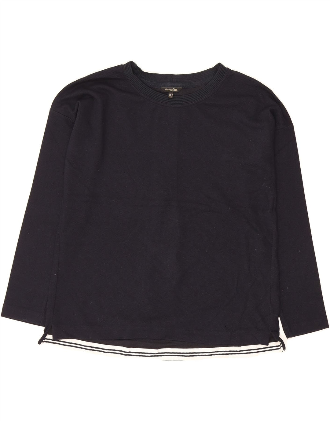 MASSIMO DUTTI Womens Oversized Top Long Sleeve UK 10 Small Navy Blue Vintage Massimo Dutti and Second-Hand Massimo Dutti from Messina Hembry 