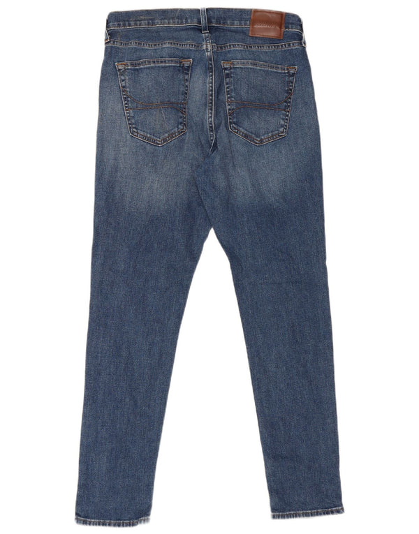 Hollister Mens Skinny Athletic Jeans W33 L32 Blue Cotton