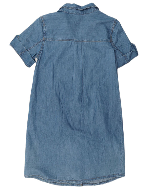 Lipsy Dame Denim Kjole UK 10 Small Blue Cotton