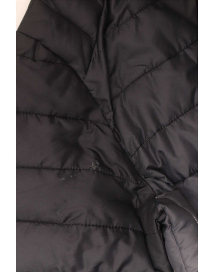 Ellesse Womens Hooded Padded Jacket UK 14 Medium Navy Blue Colourblock