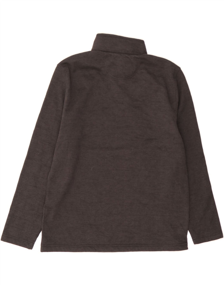 IZOD Mens Button Neck Sweatshirt Jumper Large Grey Herringbone Polyester Vintage Izod and Second-Hand Izod from Messina Hembry 