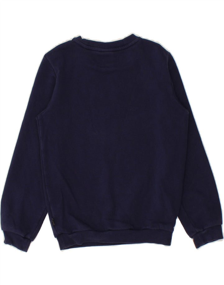 PUMA Boys Graphic Sweatshirt Jumper 7-8 Years Navy Blue Cotton Vintage Puma and Second-Hand Puma from Messina Hembry 
