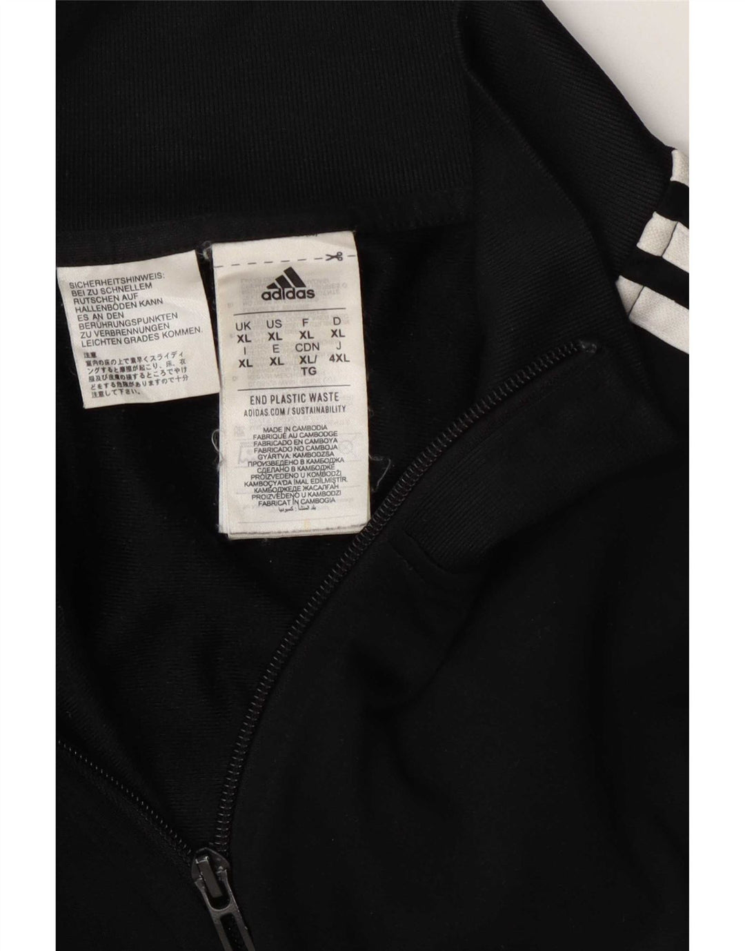 Adidas Veste de survêtement pour homme XL Noir Polyester