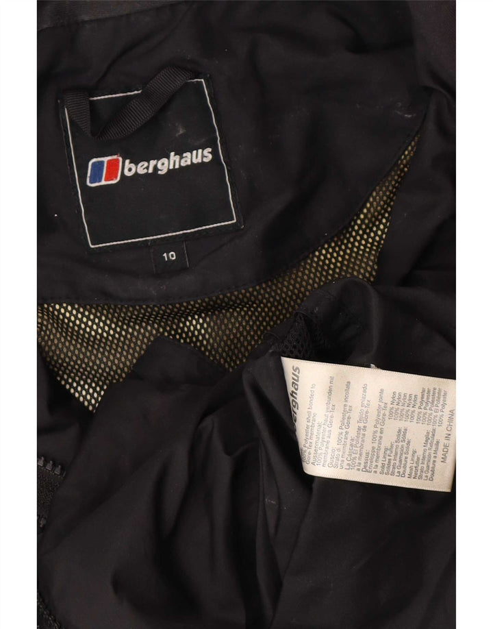 Berghaus Womens Hooded Oversized Rain Jacket UK 10 Small  Black Polyester