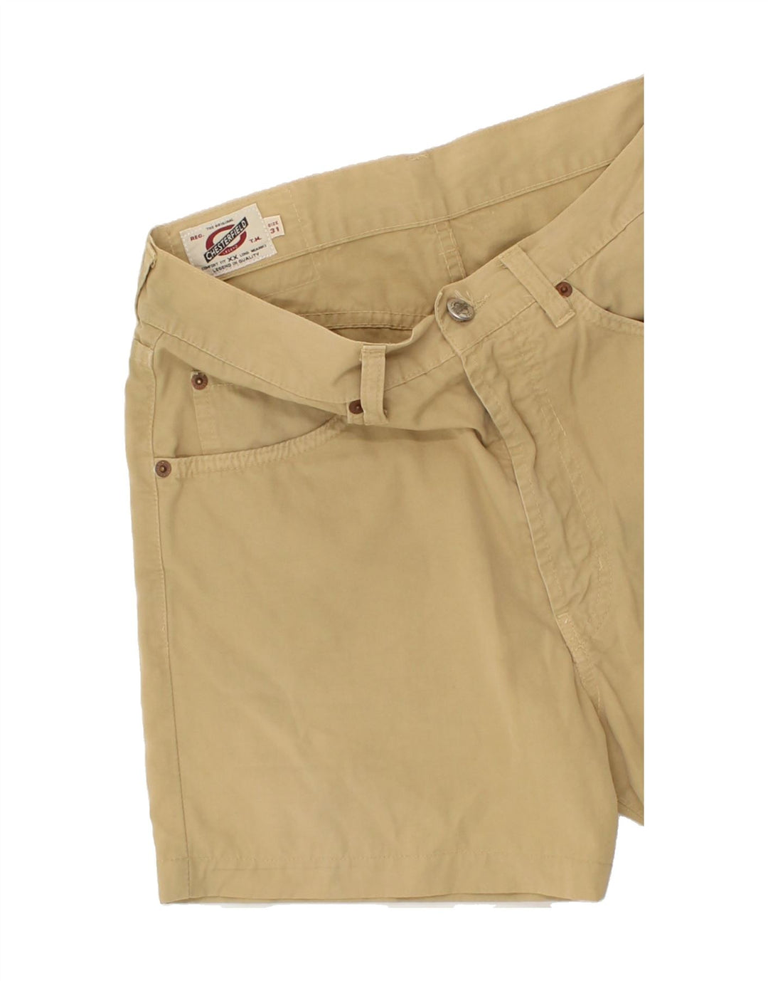 CHESTERFIELD Womens Casual Shorts W31 Medium Beige Cotton Vintage Chesterfield and Second-Hand Chesterfield from Messina Hembry 