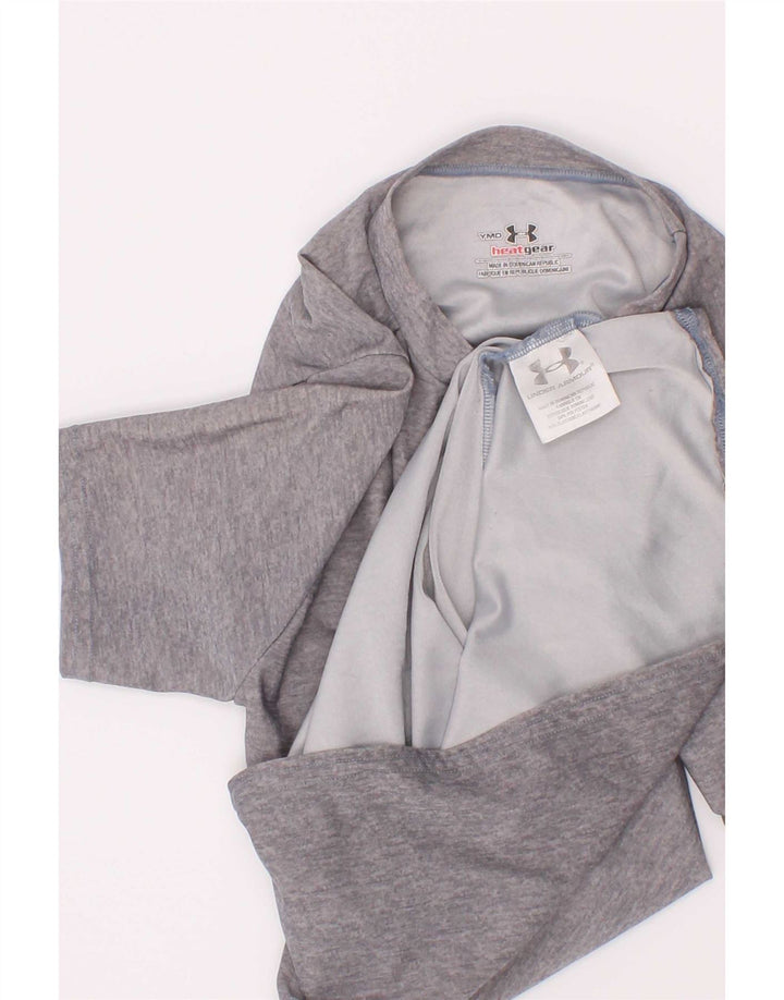 Under Armour Boys T-Shirt Top 9-10 år Medium Grå Polyester