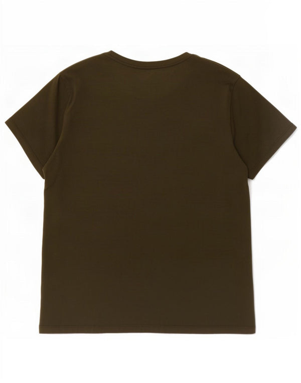 Hugo Boss Hombre Camiseta Gráfica Top XL Algodón Caqui