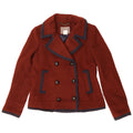 J. Crew Womens Oversized Pea Coat US 2 XS Maroon Wool