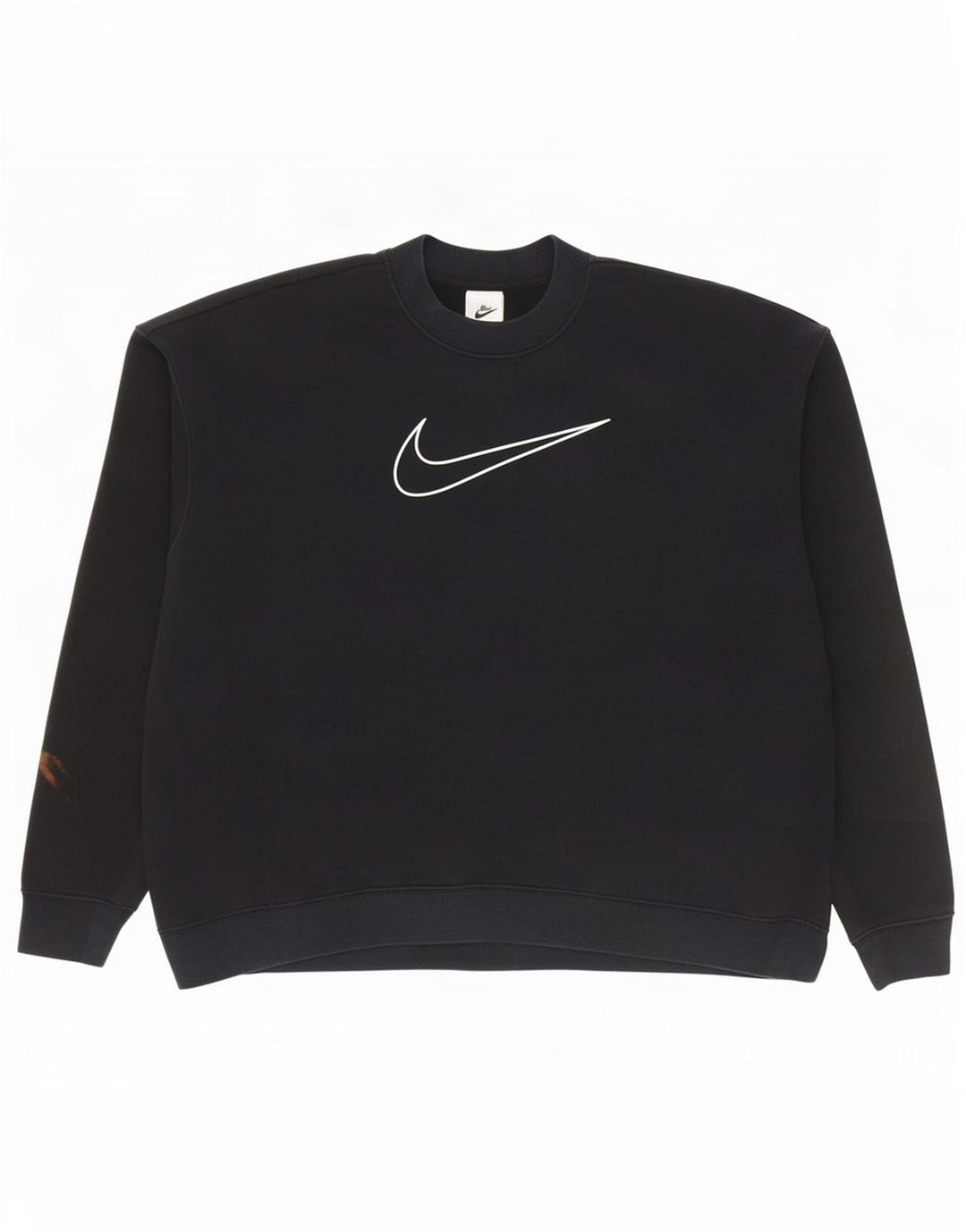 Nike Herre Dri Fit Grafisk Sweatshirt Jumper Stor Sort Bomuld