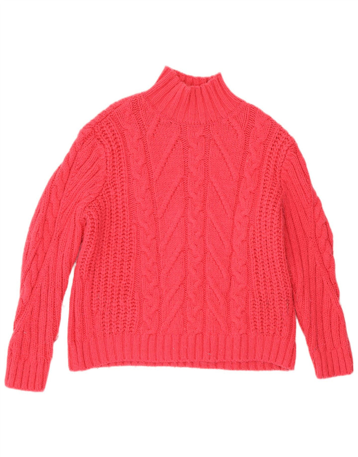 Marks & Spencer Dame Turtle Neck Jumper Sweater UK 12 Medium Pink
