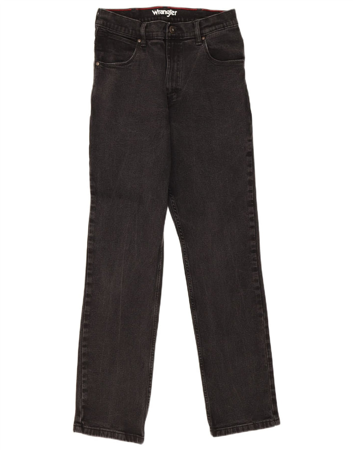 Wrangler Mens Straight Jeans W31 L32 Black Cotton
