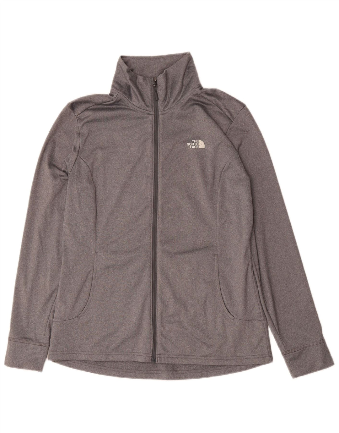 THE NORTH FACE Womens Tracksuit Top Jacket UK 16 Large Grey Polyester
