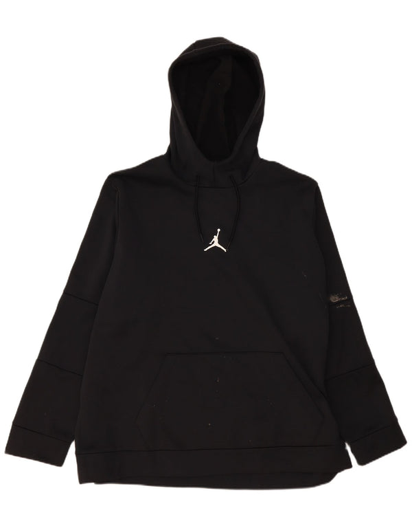 Jordan Herre Grafisk Standard Fit Hættetrøje Jumper 2XL Sort Polyester