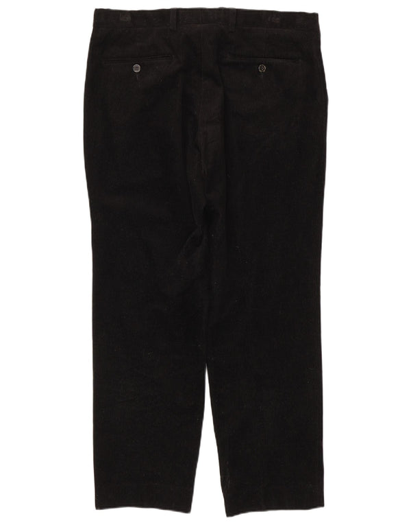 Pantaloni dritti in velluto a coste dalla vestibilità sartoriale Marks & Spencer W34 L29 neri