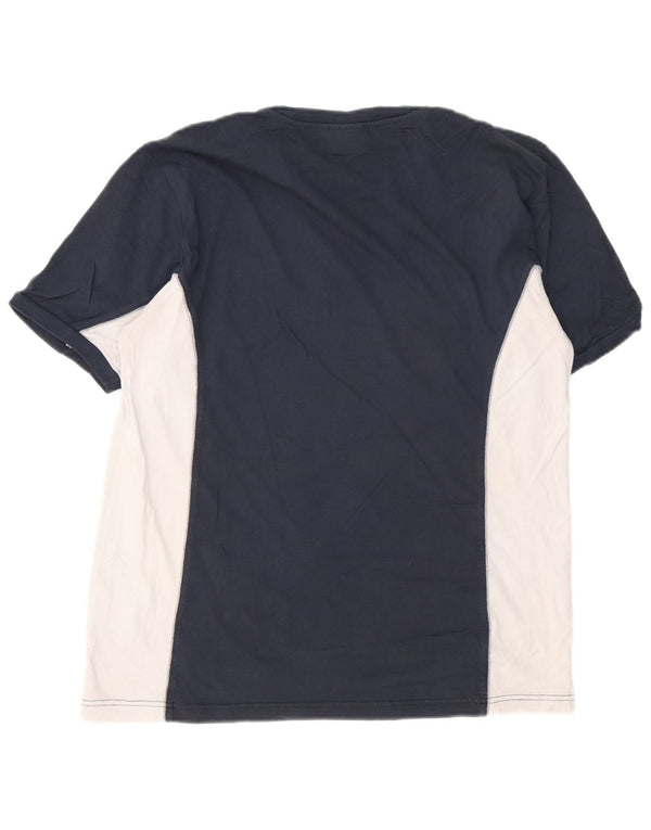 Champion Herre grafisk T-shirt Top XL Marineblå Colourblock Bomuld