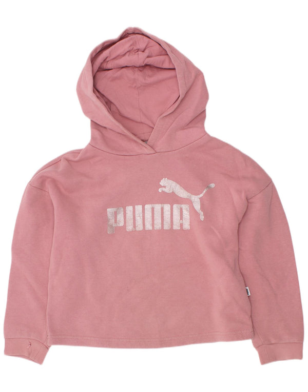 Puma Mädchen Grafik-Hoodie-Pullover, 7–8 Jahre, rosa Baumwolle