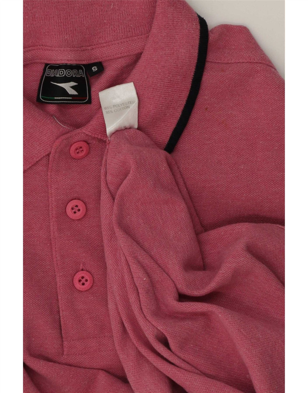 Diadora herre poloshirt Lille lyserød stribet polyester