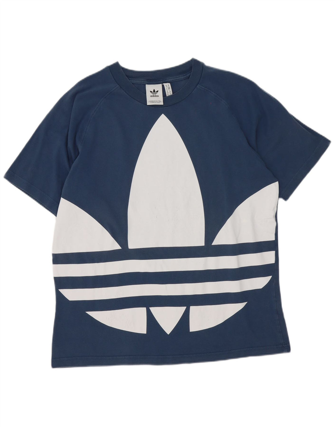 Adidas Mens Graphic T-Shirt Top Medium Blue Cotton