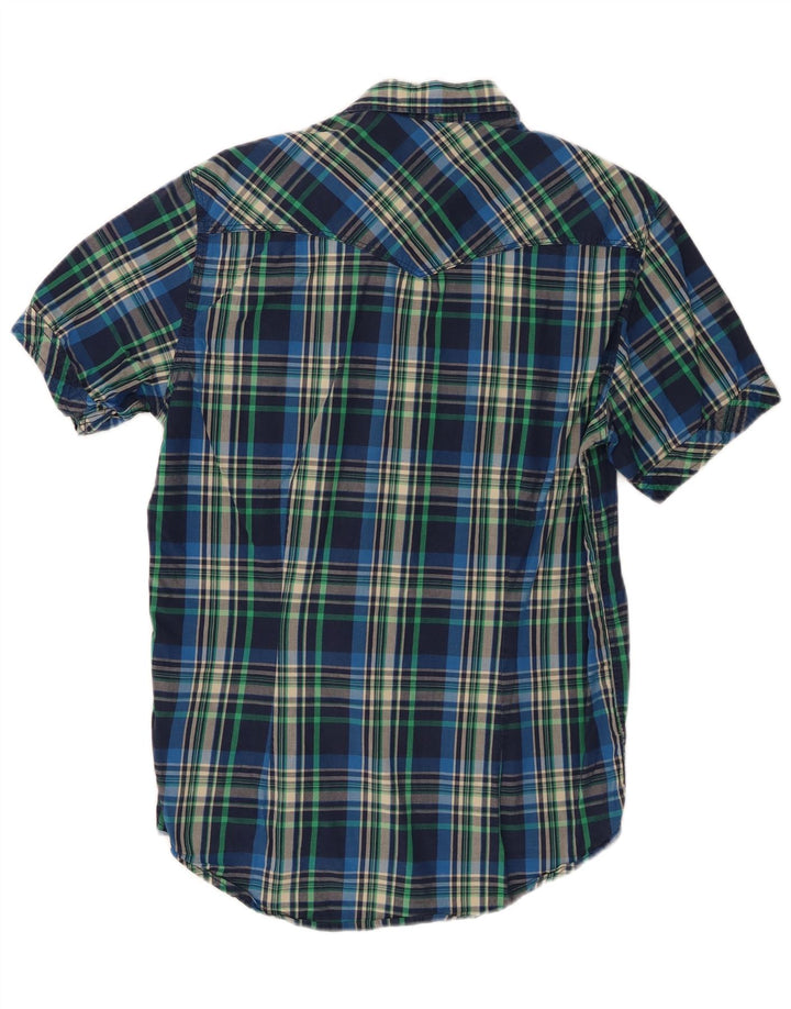 Camisa de manga corta para hombre Best Company Medium Blue Check